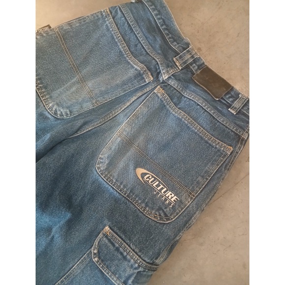 Vintage Y2K Culture Jeans 30x30  Fit 29x28 Baggy Wide Leg Hip Hop Rap - Picture 8 of 13